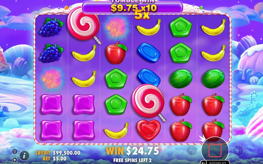 Multiplikatorsymboler i free spins, summeras i sekvensen